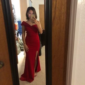 Fashion Nova One shoulder Red Dress size S